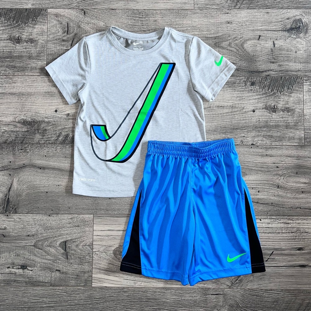 Boys Nike Dri-Fit T-Shirt and Shorts Set